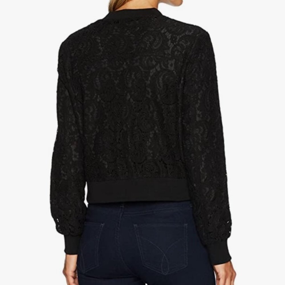 Cupcakes and Cashmere Carling Lace Bomber Jacket Size S - Picture 2 of 8